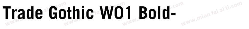 Trade Gothic W01 Bold字体转换